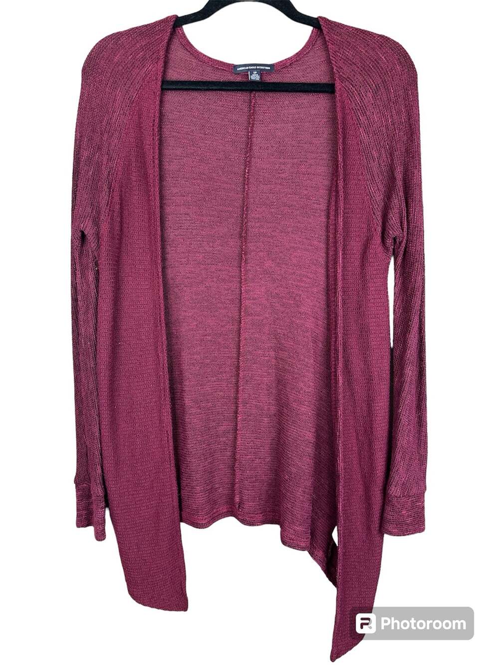 American Eagle Outfitters Long Sleeve Purple Plum Open Front Cardigan Size Small